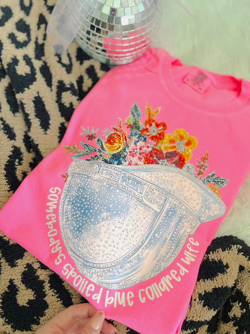 Somebody’s spoiled blue collar wife tee