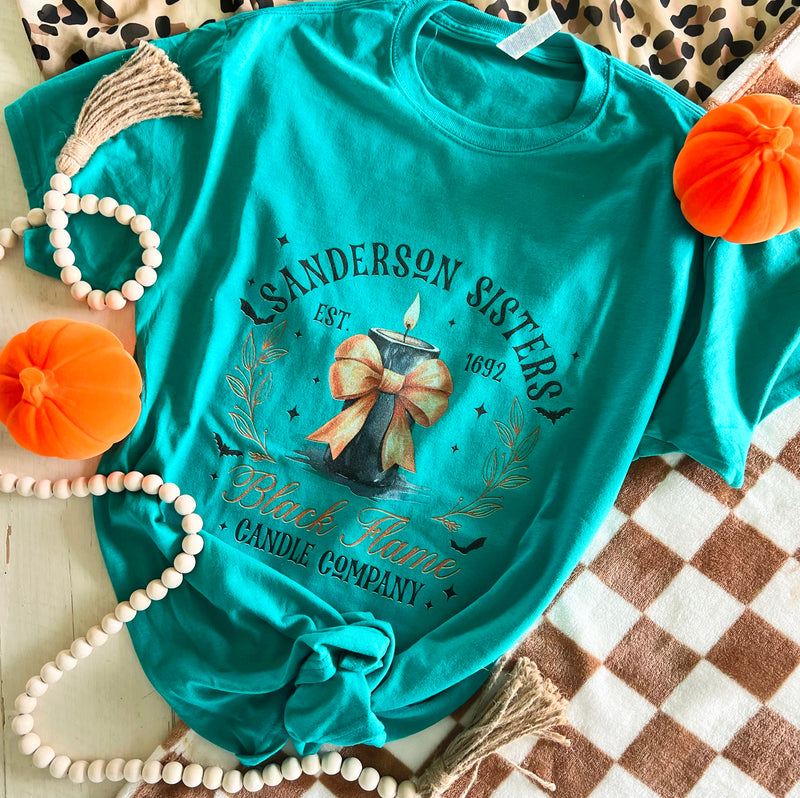 Black Flame Candle Bow tee