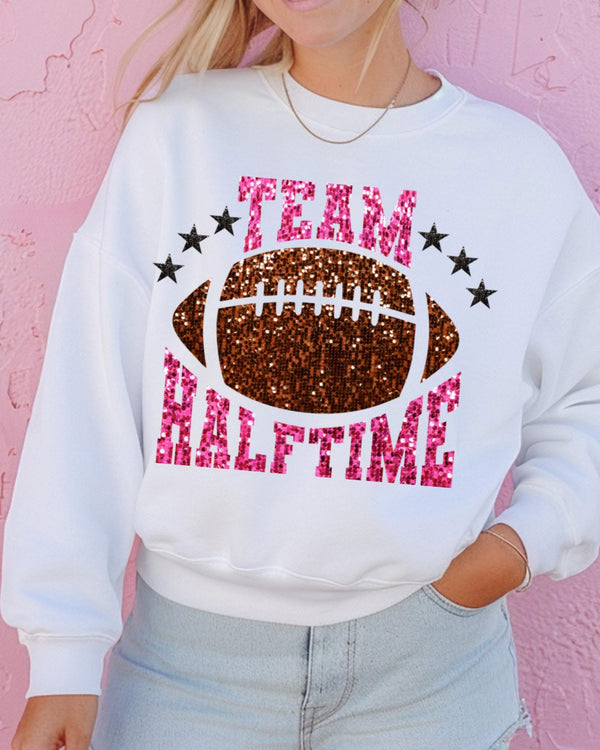 IDC or Team Halftime white sweatshirt