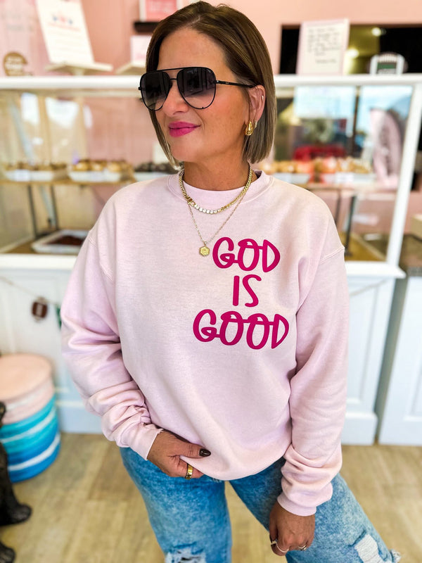God is good all the time front/back sweatshirt
