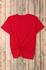 Orchid Petal Casual Plain Crew Neck Tee