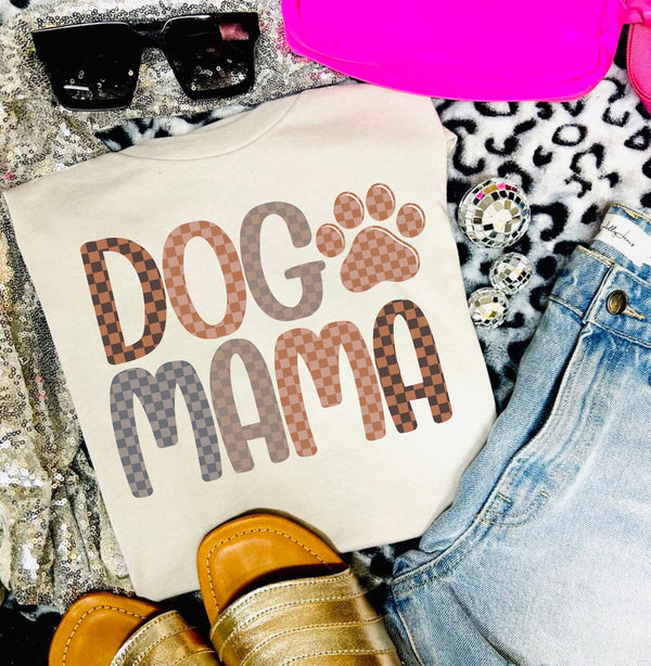 Checker Dog Mama tee