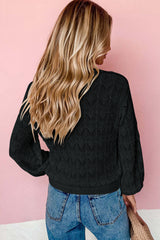 Rose Lightweight Buttoned Front Crochet Cardigan