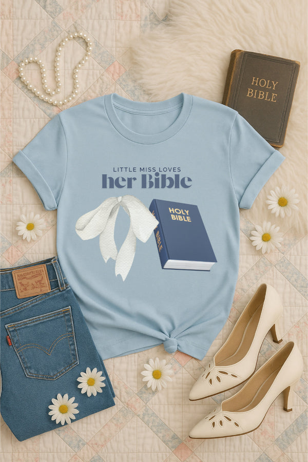 Little miss loves her Bible tee