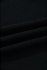 Black Varsity Baseball Bow Graphic Striped Sleeve Baggy Sweatshirt