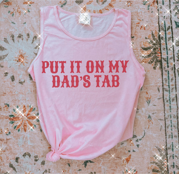 Put it on my dads tab cc tank