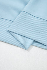 Sea Green Solid Color Loose Tee Drawstring Shorts 2pcs Outfit