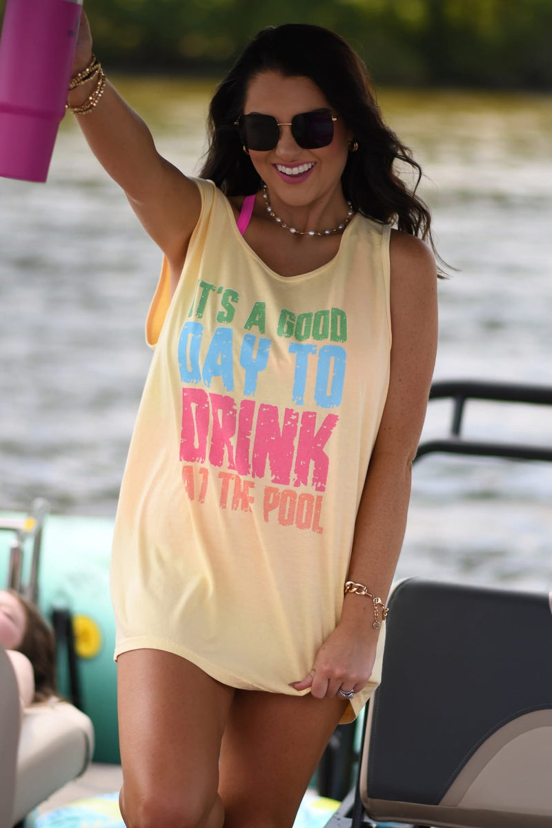 It’s a good day to drink at the pool tank