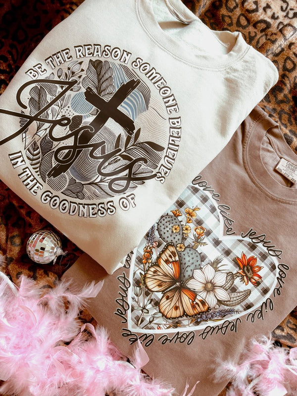 Love like Jesus comfort colors tee