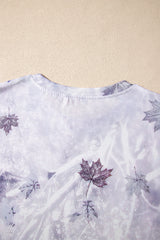 Khaki Camouflage Woodland Print Drop Shoulder Tunic Tee