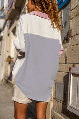 Black Crinkle Pocket Half Sleeve Shirt