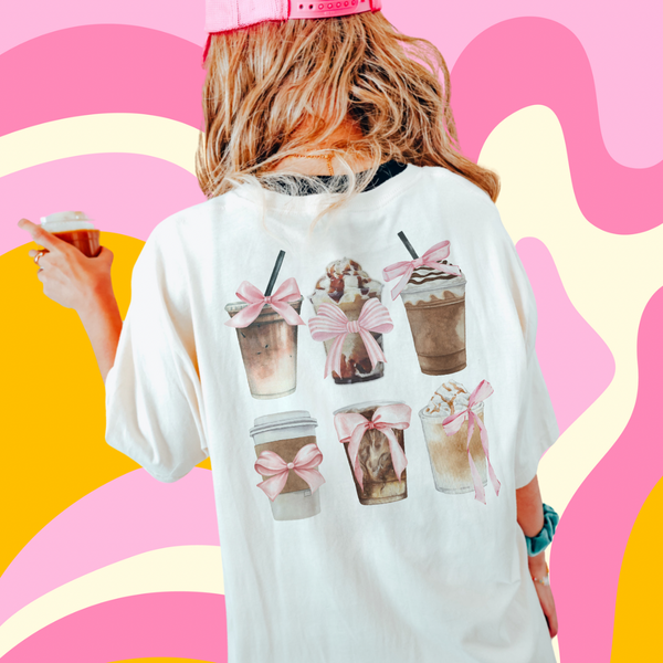 Pretty Bow Coffee tee
