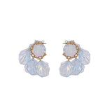 ACRYLIC PETAL STUD EARRINGS