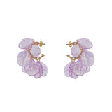 ACRYLIC PETAL STUD EARRINGS