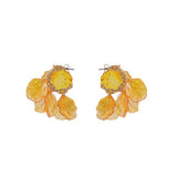 ACRYLIC PETAL STUD EARRINGS