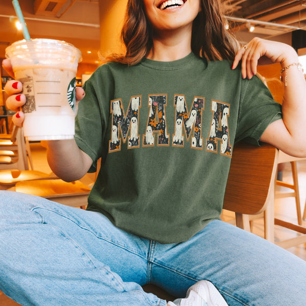 Ghost MAMA varsity text tee