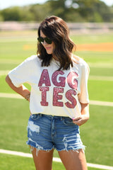 Faux bling Aggies tee