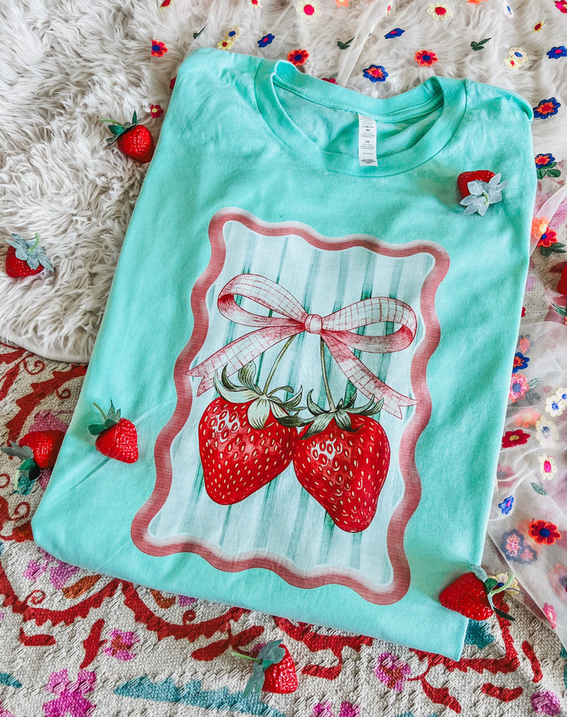 Cute Strawberry mint tee