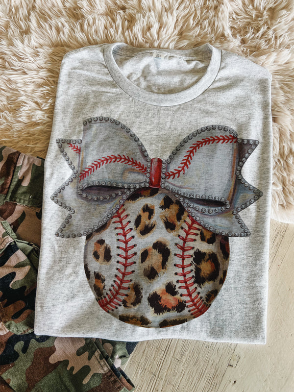 Cutie leopard baseball tee (adult/youth)