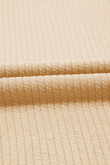 Clearly Aqua Pocketed Ribbed Long Sleeve Top