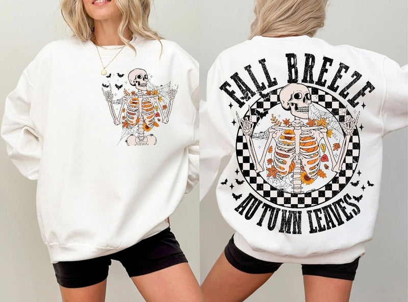 Fall Breeze / Happy front/Back sweatshirt
