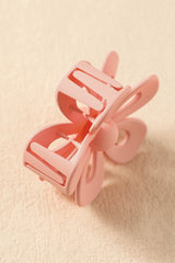 Camel Sweet Hollowed Flower Shape Claw Clip