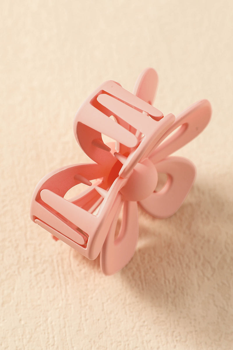 Camel Sweet Hollowed Flower Shape Claw Clip