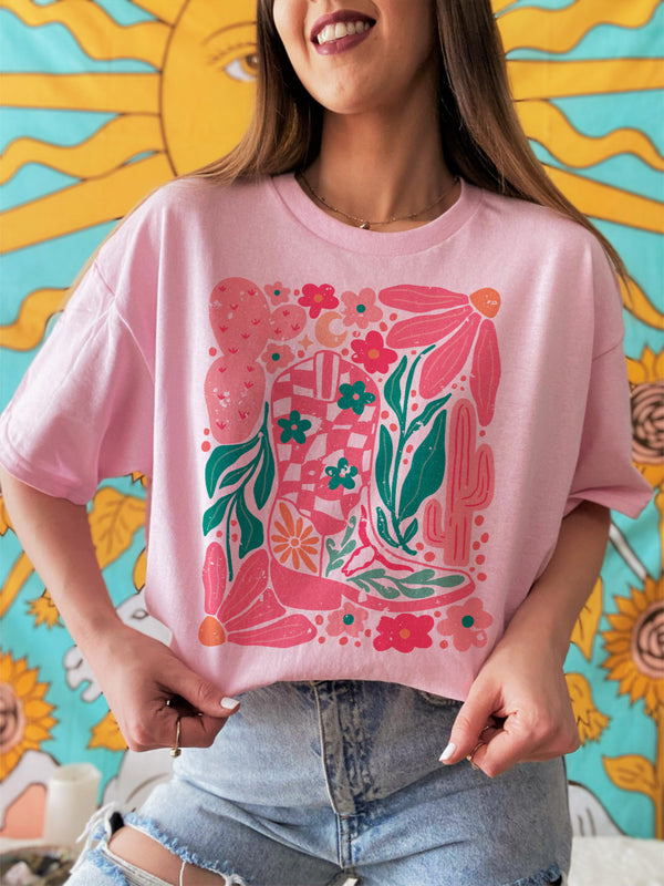 Cute Book pink tee