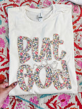 Floral Godly cream tees