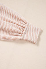 Jet Stream Corded Lantern Sleeve Pullover and Ruffle Mini Skirt Set