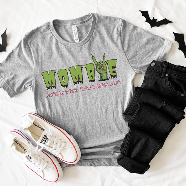 Mombie • Rockin tired mom life tee