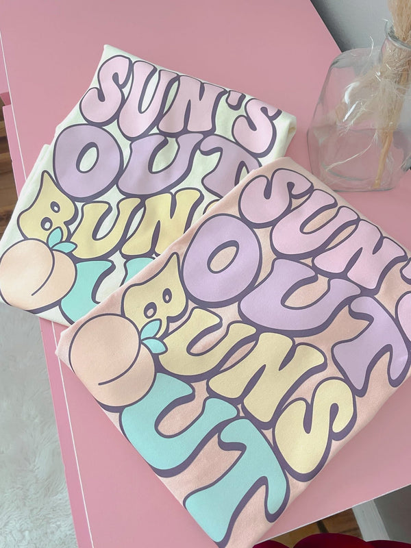 Suns out buns out front/back tee