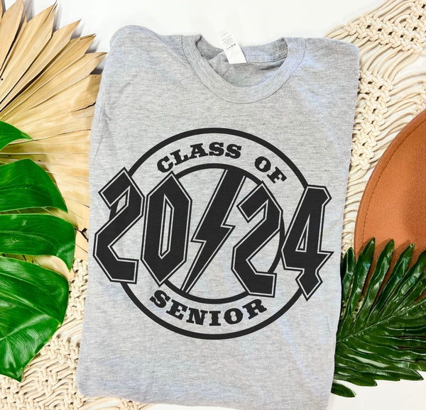 Class of 2024 Rocker Pink/Grey tee