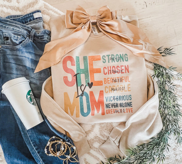 She Is Mom - sweatshirt