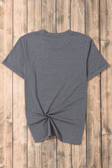 Orchid Petal Casual Plain Crew Neck Tee