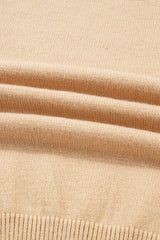 Black High Neck Puff Sleeve Sweater Pleated Mini Skirt 2pcs Knitted Outfit