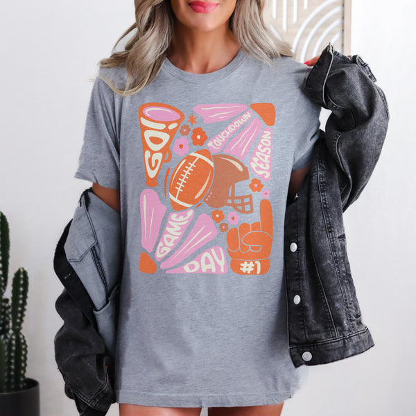 Cute Pink Go Football tee