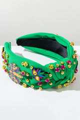 Tillandsia Purple Mardi Gras Rhinestone Headband