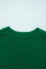 Evergreen Plaid Bow Graphic Christmas Sweater