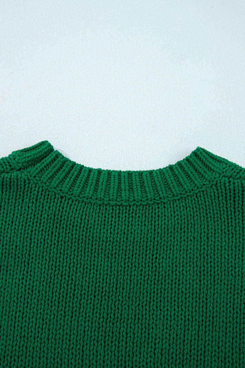 Evergreen Plaid Bow Graphic Christmas Sweater
