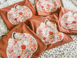 Fall-Fun Floral, lace Pumpkin tee