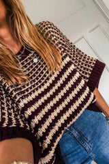 Red 3/4 Draped Sleeve Slouchy Sweater