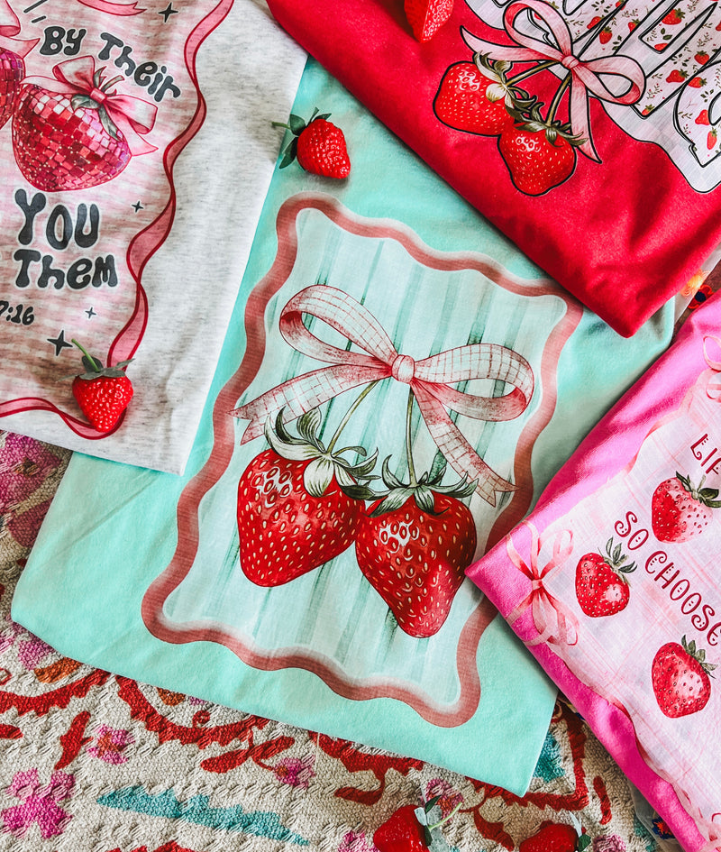 Cute Strawberry mint tee