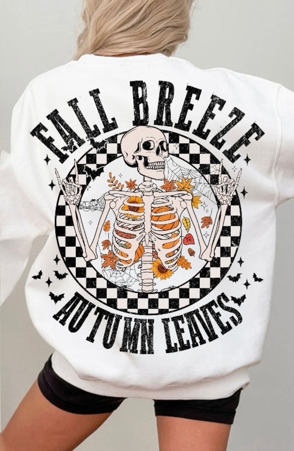 Fall Breeze / Happy front/Back sweatshirt