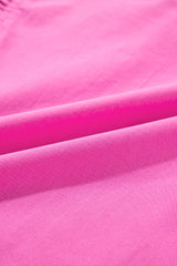 Wholesale Strawberry Pink Flutter Sleeve V Neck Ric Rac Tiered Dress