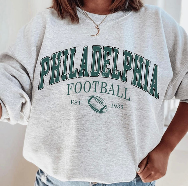 Classic Ash Philadelphia Eagles football sweatshirt