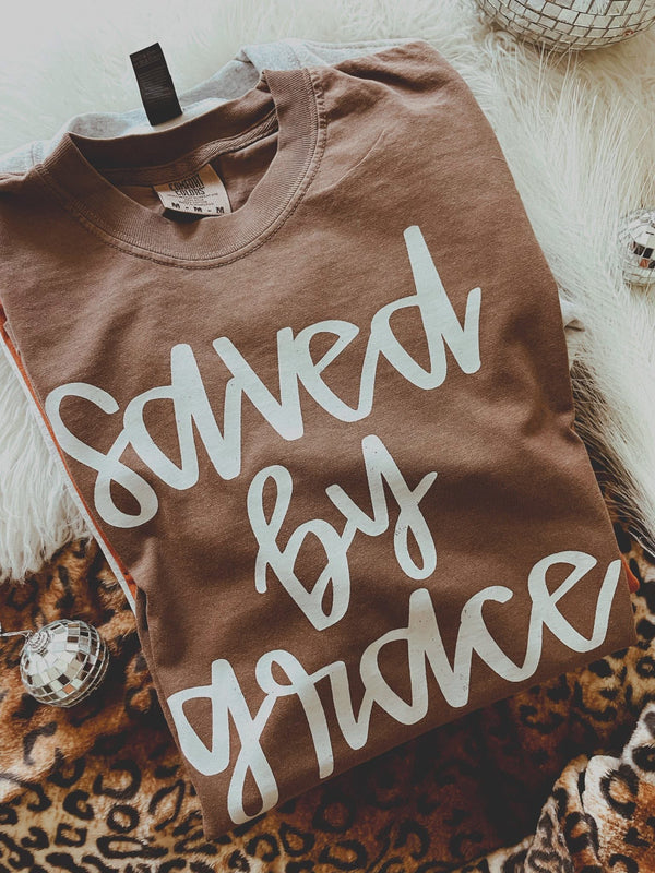 Saved by Grace, espresso tee