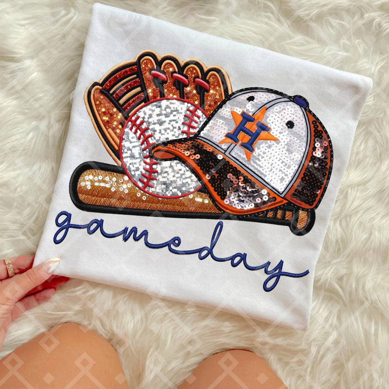 MLB Gameday faux bling tees