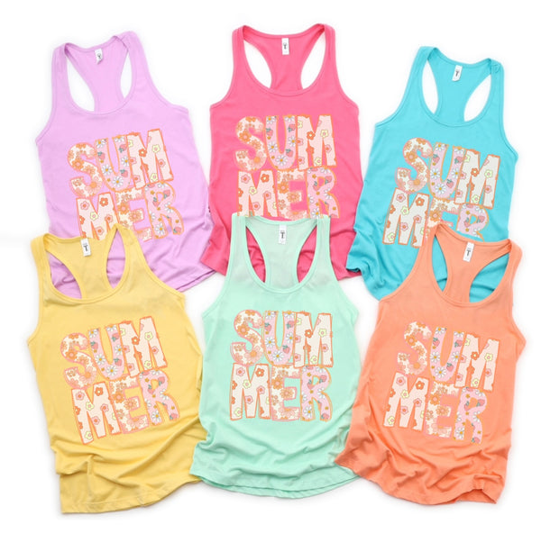 Floral SUMMER tank (6 color options)