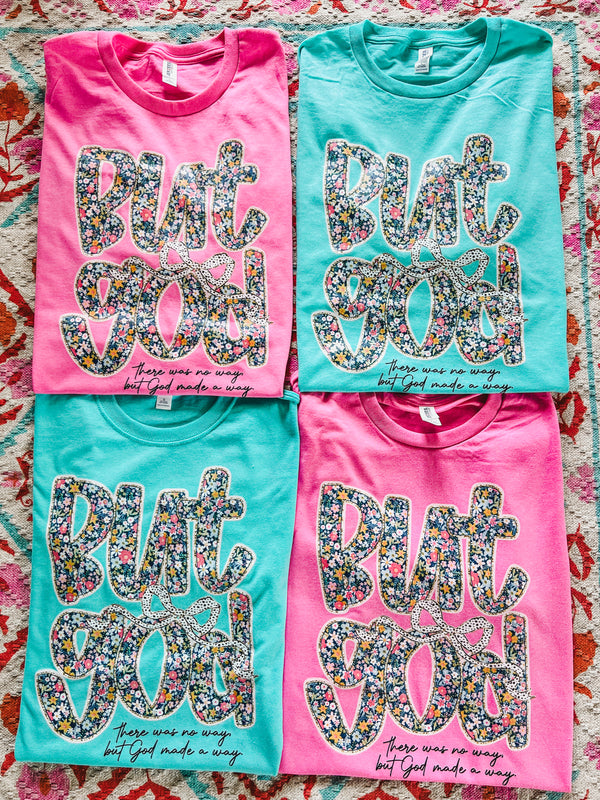 But God Mint floral tee